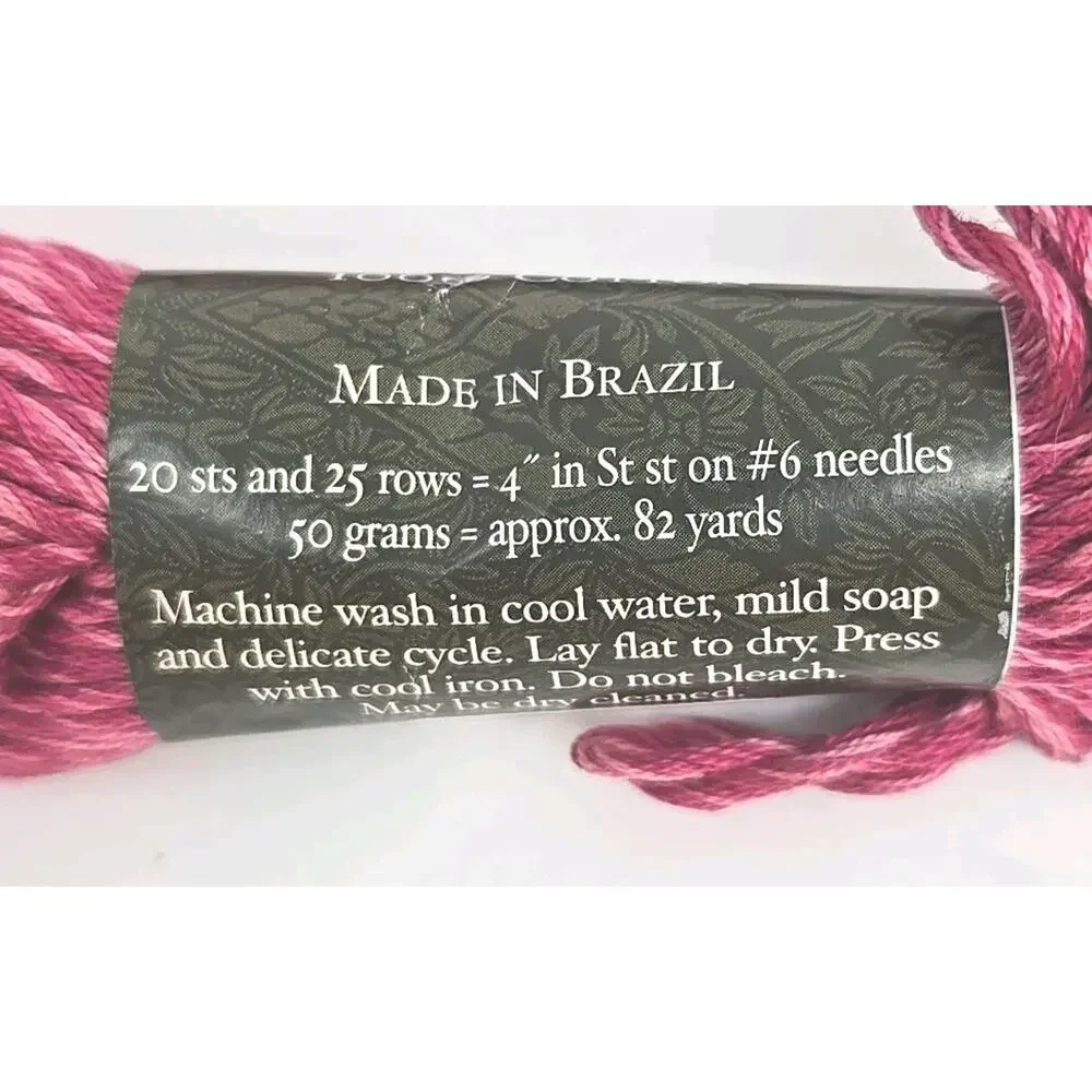 Reynolds Gypsy 100% Cotton Knitting Yarn Thread Color #703 85094‎ Lot of 2 U326